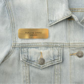 高級金ゴールドメタリックビモダンジネス 名札 (インサイチュ)