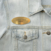 高級金ゴールドメタリックビモダンジネス 名札 (インサイチュ)