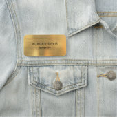 高級金ゴールドメタリックビモダンジネス 名札 (インサイチュ)