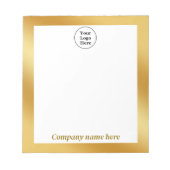 高級金ゴールドメタリックメモ帳 ノートパッド (正面)