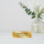 高級金ゴールドメタリック価格ラベル スキニー名刺 (スタンド正面)