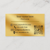 高級金ゴールドメタリック名刺 名刺 (裏面)