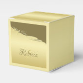 高級金ゴールドメタル装飾オン軍隊金ゴールドファボ フェイバーボックス (正面サイド)