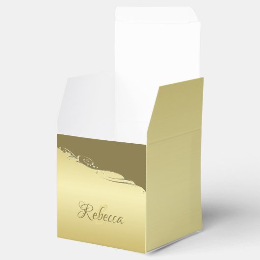 高級金ゴールドメタル装飾オン軍隊金ゴールドファボ フェイバーボックス (オープン)