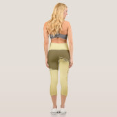 高級金ゴールドメタル軍隊金ゴールド カプリレギンス (裏面)