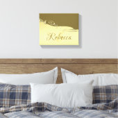 高級金ゴールドメタル軍隊金ゴールド キャンバスプリント (インサイチュ (寝室))