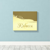 高級金ゴールドメタル軍隊金ゴールド キャンバスプリント (インサイチュ (ウッドフロア))