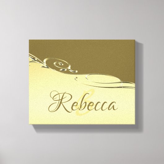 高級金ゴールドメタル軍隊金ゴールド キャンバスプリント (正面)