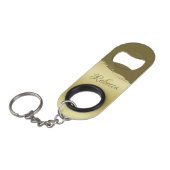 高級金ゴールドメタル軍隊金ゴールド キーホルダー栓抜き (正面アングル)