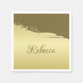 高級金ゴールドメタル軍隊金ゴールド スタンダードカクテルナプキン