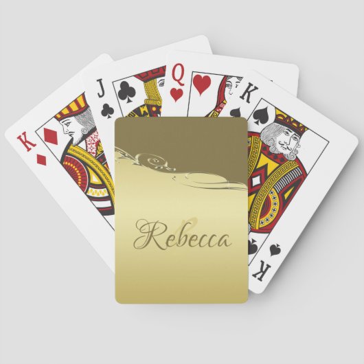 高級金ゴールドメタル軍隊金ゴールド トランプ (裏面)