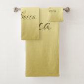 高級金ゴールドメタル軍隊金ゴールド バスタオルセット (インサイチュ)