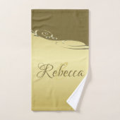 高級金ゴールドメタル軍隊金ゴールド バスタオルセット (ハンドタオル)