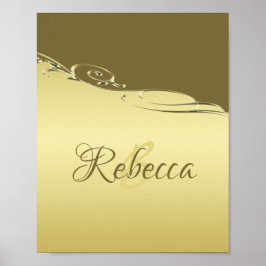 高級金ゴールドメタル軍隊金ゴールド ポスター