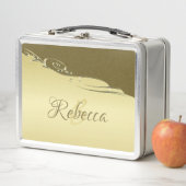 高級金ゴールドメタル軍隊金ゴールド メタルランチボックス (インサイチュ)