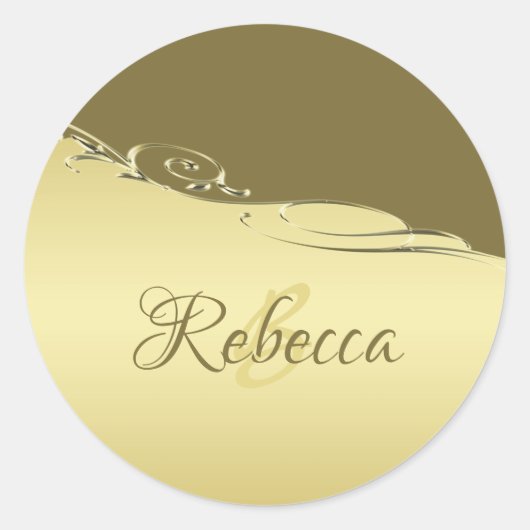 高級金ゴールドメタル軍隊金ゴールド ラウンドシール (正面)