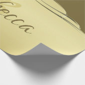 高級金ゴールドメタル軍隊金ゴールド ラッピングペーパー (角)