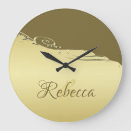 高級金ゴールドメタル軍隊金ゴールド ラージ壁時計