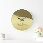 高級金ゴールドメタル軍隊金ゴールド ラージ壁時計 (ホーム)