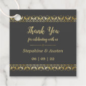 高級金ゴールドメッセージカード フェイバータグ (正面)