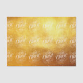 高級金ゴールドメリークリスマス宗教的スクリプト 薄葉紙 (正面)