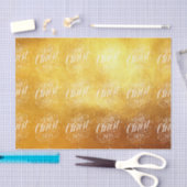 高級金ゴールドメリークリスマス宗教的スクリプト 薄葉紙 (クラフト)