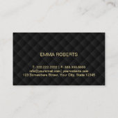 高級金ゴールドモダンリップメイクアップアーティスト 名刺 (裏面)