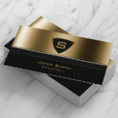 高級金ゴールドモノグラムショーフールビジネスカード 名刺