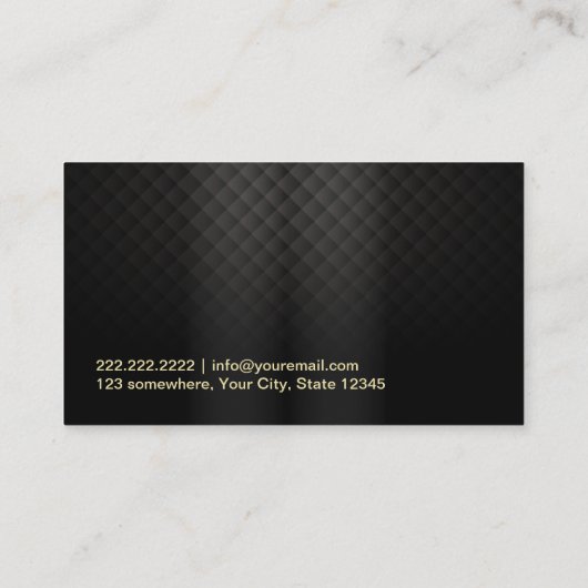 高級金ゴールドリップメイクアップアーティスト 名刺 (裏面)