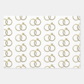 高級金ゴールドリングや輪結婚ズ ラッピングペーパーシート (正面2)