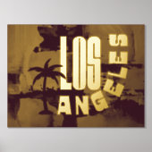 高級金ゴールドロサンゼルス素晴らし抽象芸術実在芸術 箔ポスター (正面)