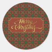 高級金ゴールドヴィンテージパターン ラウンドシール (正面)