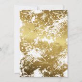 高級金ゴールドヴィンテージ&ゴールデンフォ結婚イルズ  招待状 (裏面)