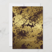 高級金ゴールドヴィンテージ&ゴールデンフォ結婚イルズ 招待状 (裏面)