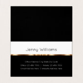 高級金ゴールド不動産仲介業者テーマ折り畳み名刺 名刺 (内部フラット)