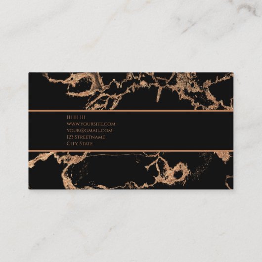 高級金ゴールド大理石エレガント弁護士名刺 名刺 (裏面)