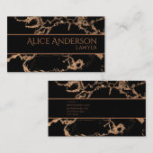 高級金ゴールド大理石エレガント弁護士名刺 名刺 (正面/裏面)