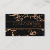 高級金ゴールド大理石エレガント弁護士名刺 名刺 (正面)