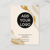 高級金ゴールド大理石フォイルのスクリプトイヤリングディスプレイ 名刺 (裏面)