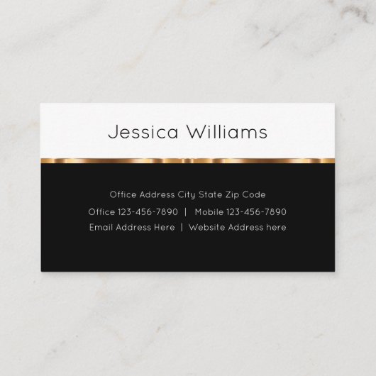 高級金ゴールド実在不動産会社 名刺 (裏面)