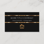 高級金ゴールド実在不動産会社 名刺 (正面)