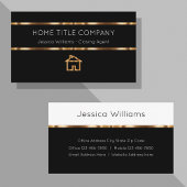 高級金ゴールド実在不動産会社 名刺