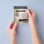 高級金ゴールド幾何学パターン清掃サービス チラシ (手)