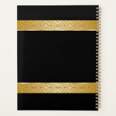 高級金ゴールド幾何学模様縁どノートブック プランナー手帳 (裏面)