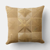 高級金ゴールド幾何学模様 – 装飾用クッション クッション (裏面)