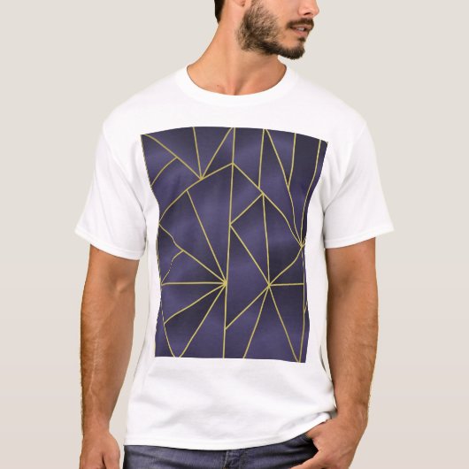 高級金ゴールド幾何学的、ヴィンテージ背景。 Tシャツ (正面)
