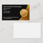 高級金ゴールド投資テーマ名刺 名刺 (正面/裏面)