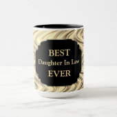 高級金ゴールド最高の「義理の娘」デザイン マグカップ (中央)