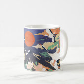 高級金ゴールド東洋スタイルの背景。中国の コーヒーマグカップ (正面右)