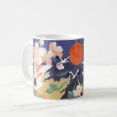 高級金ゴールド東洋スタイルの背景。中国の コーヒーマグカップ (正面左)